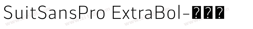 SuitSansPro ExtraBol字体转换 SuitSansPro ExtraBol字体转换